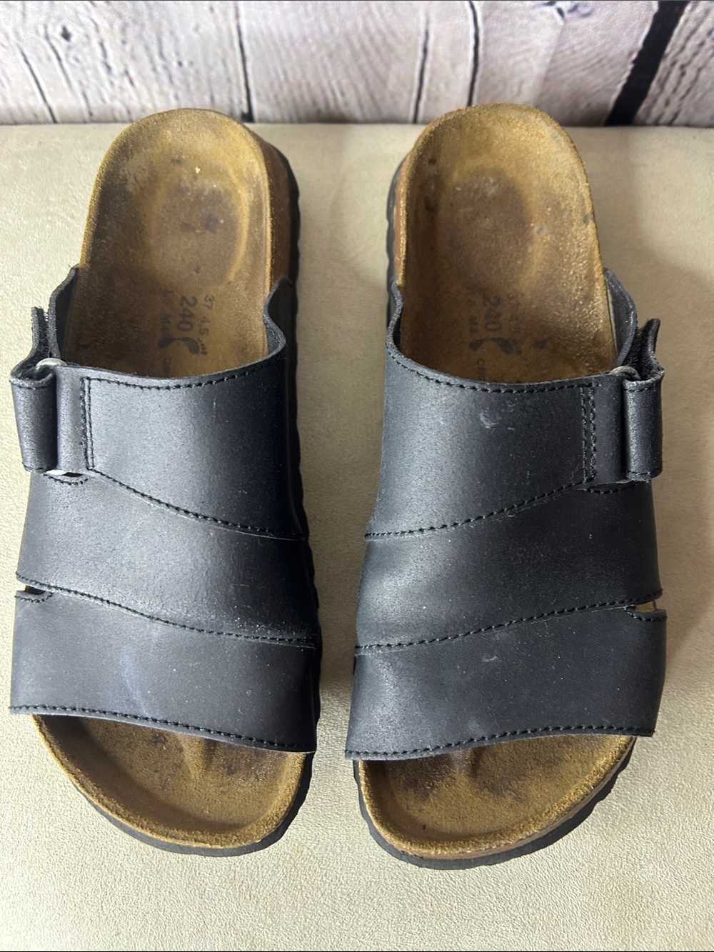 Birkenstock Black Women's Slide Sandals with Adjustable Strap